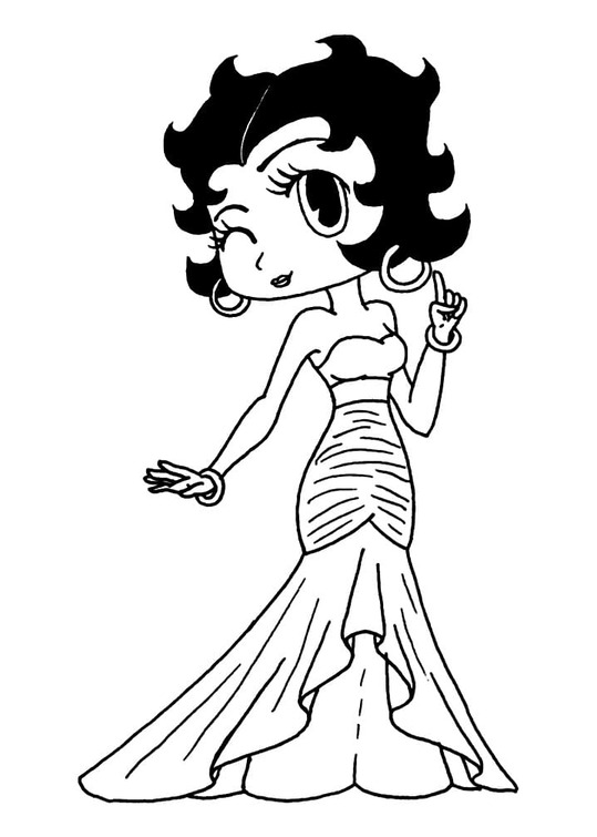 Desenhos de Imagem Betty Boop impressão gratuita para colorir