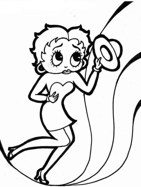 Desenhos de Imagem Betty Boop para colorir