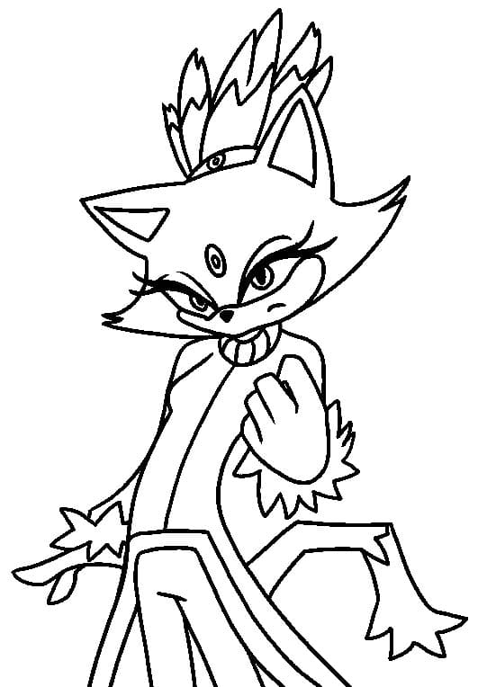 Desenhos de Imagem Blaze the Cat para colorir