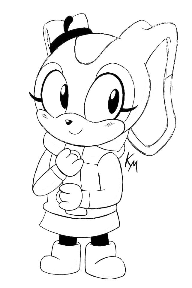Desenhos de Imagem Cream the Rabbit impressão para colorir