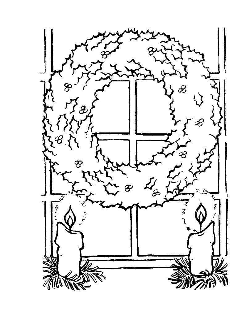 Desenhos de Imagem Guirlandas de Natal impressão para colorir