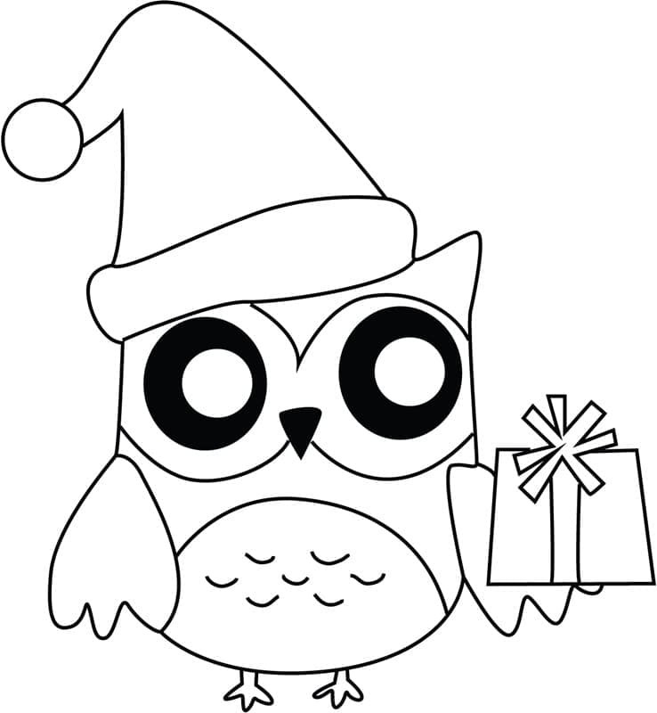 Desenhos de Imagem Natal Kawaii gratuita para colorir