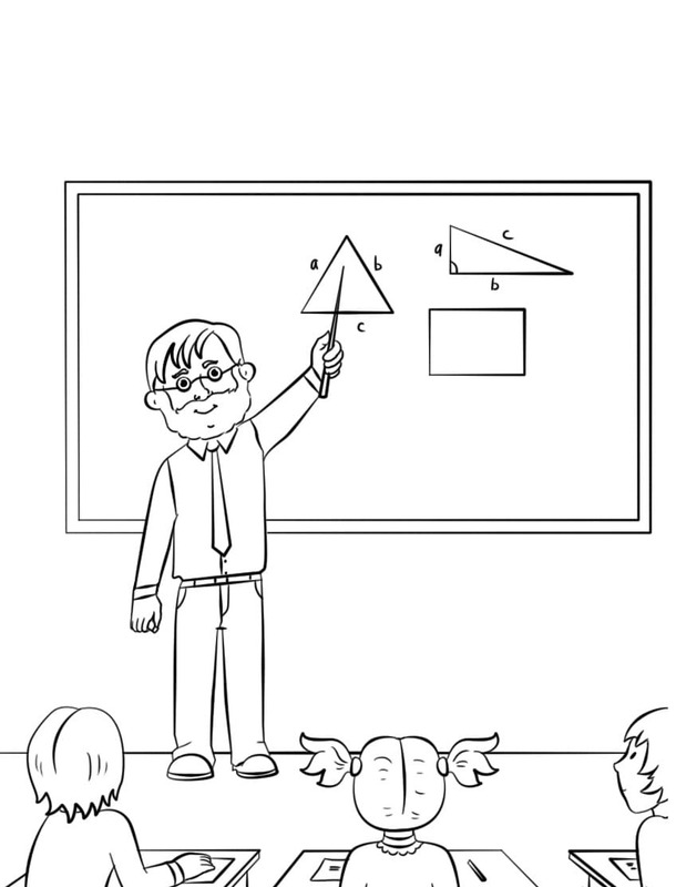 Desenhos de Imagem Professora gratuita para colorir