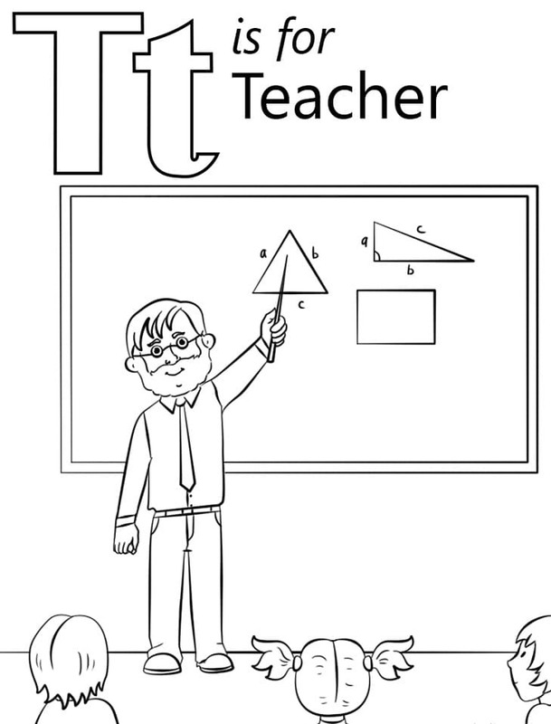 Desenhos de Imagem Professora impressão para colorir