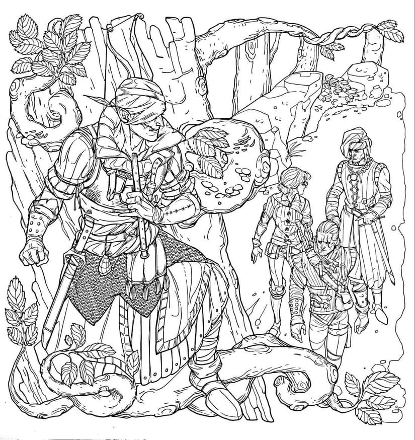 Desenhos de Imagem The Witcher impressão gratuita para colorir