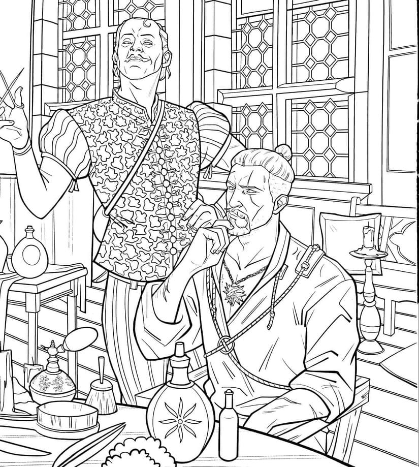 Desenhos de Imagem The Witcher para colorir