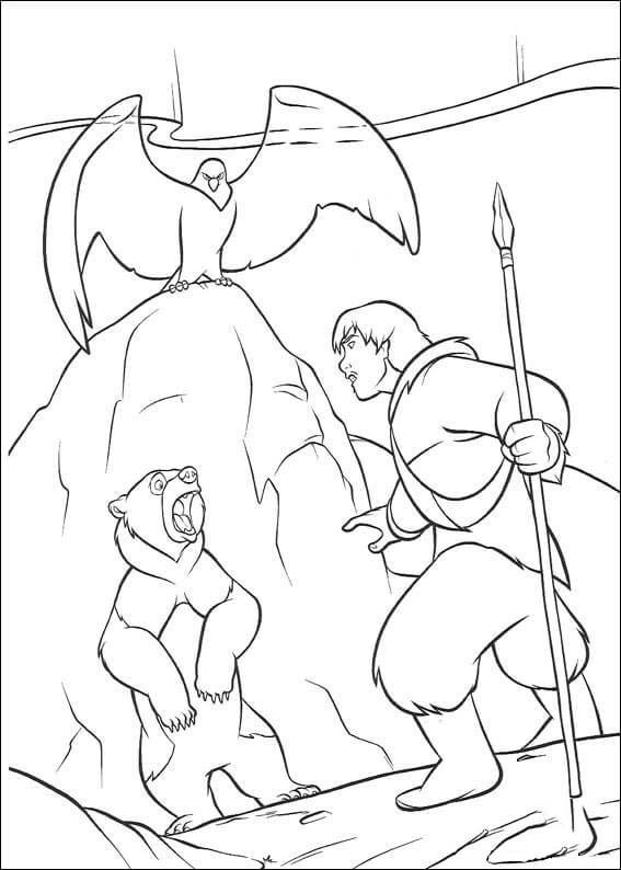 Irmão Urso e o Homem para colorir