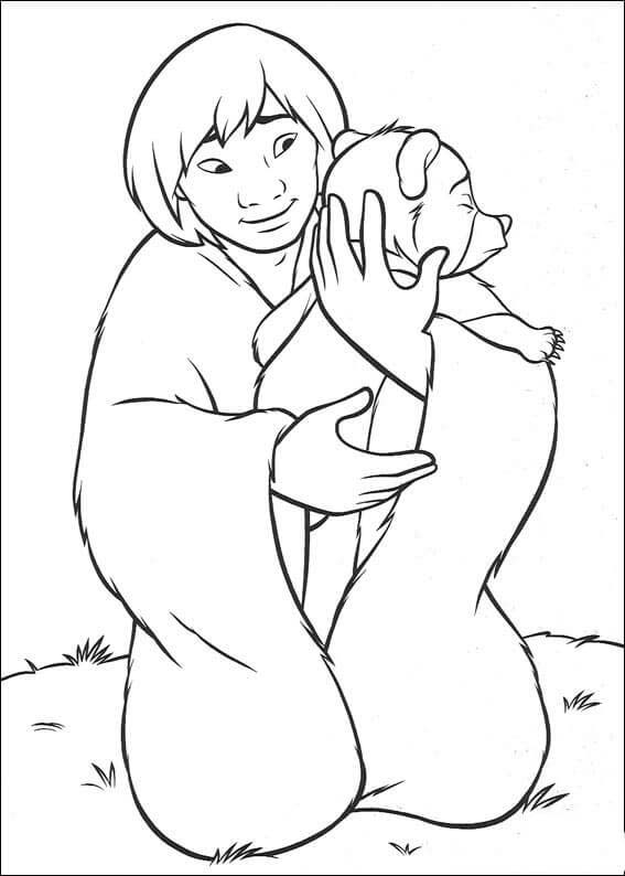 Irmão Urso livre para colorir