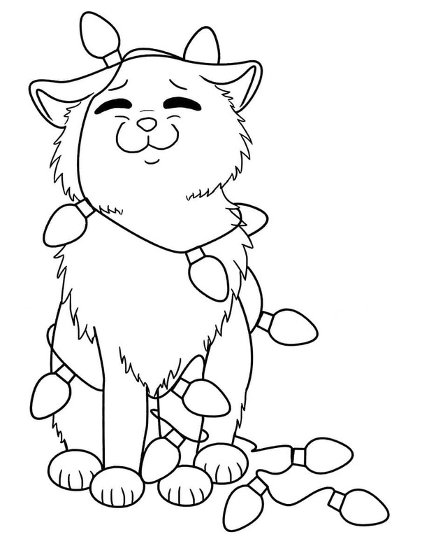 Desenhos de Natal Kawaii imprimível para colorir