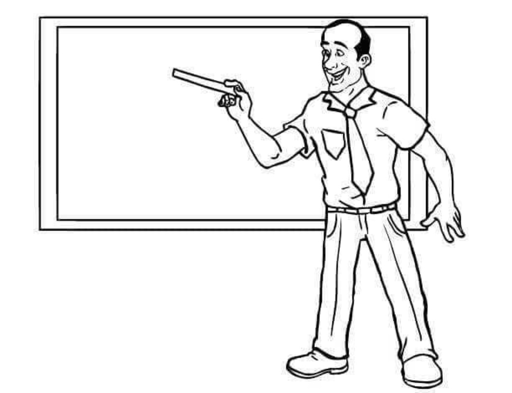 Desenhos de Professora 1 para colorir