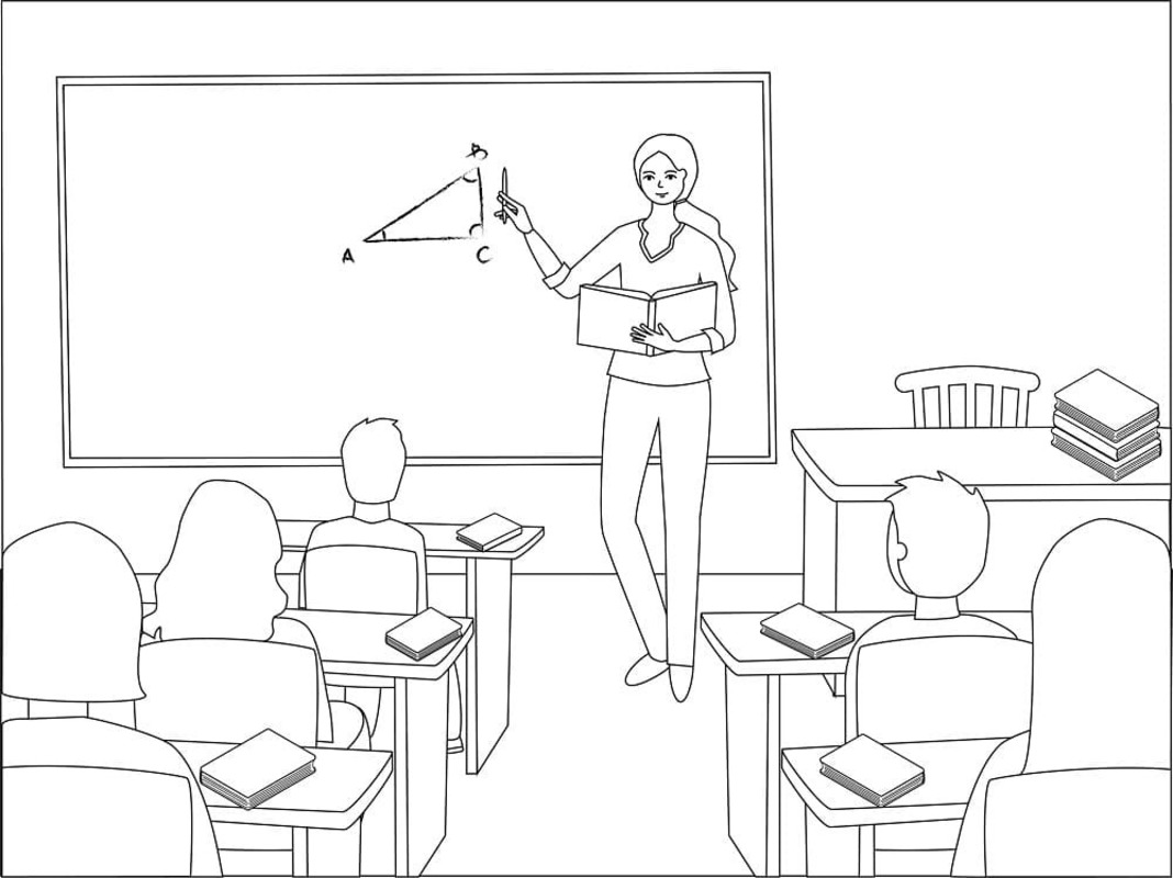 Desenhos de Professora 5 para colorir