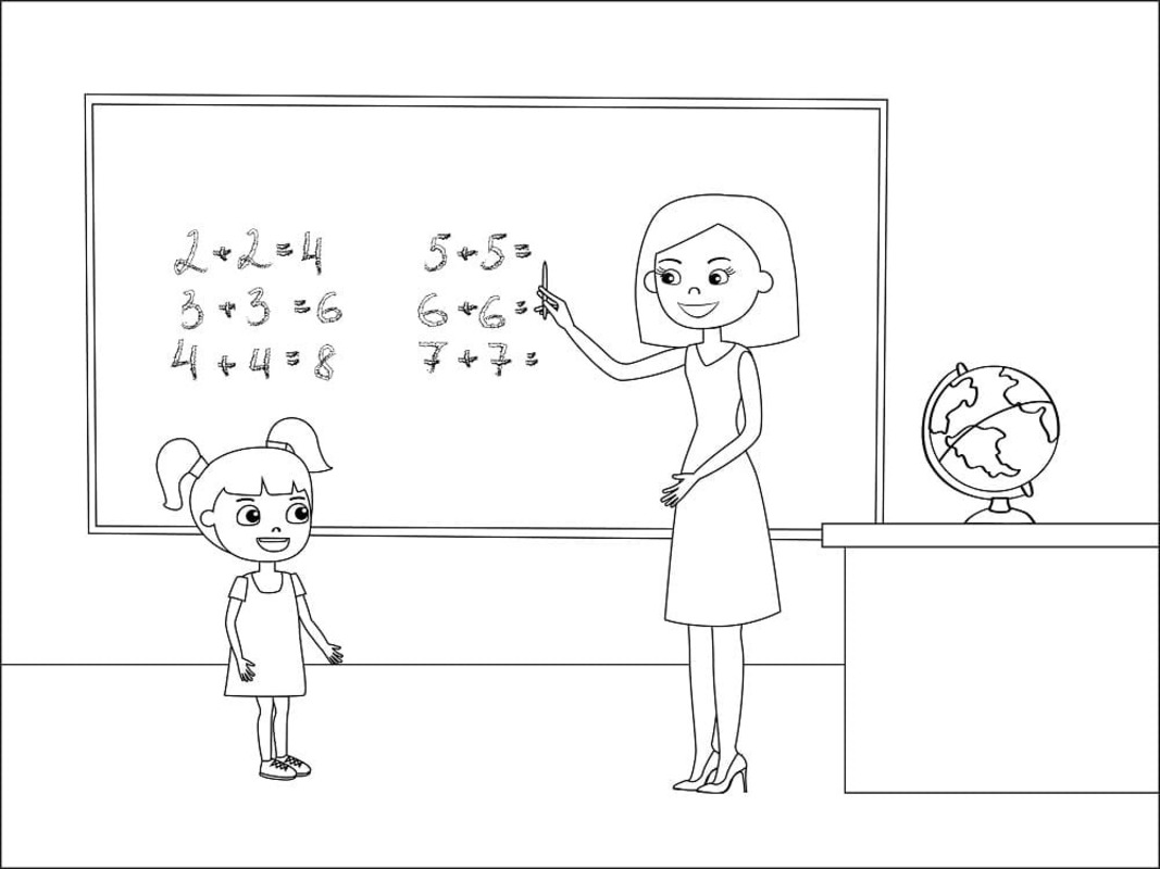Desenhos de Professora 6 para colorir