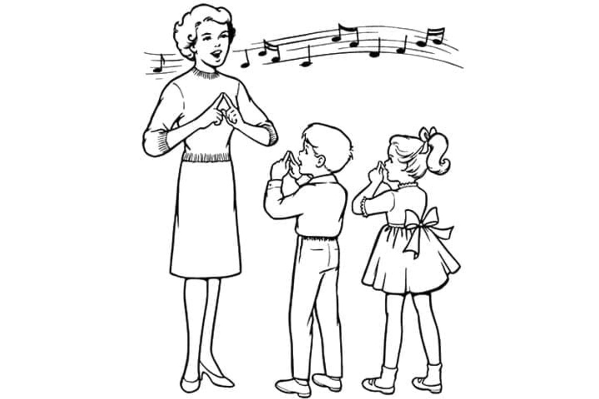 Desenhos de Professora fácil imprimível para colorir