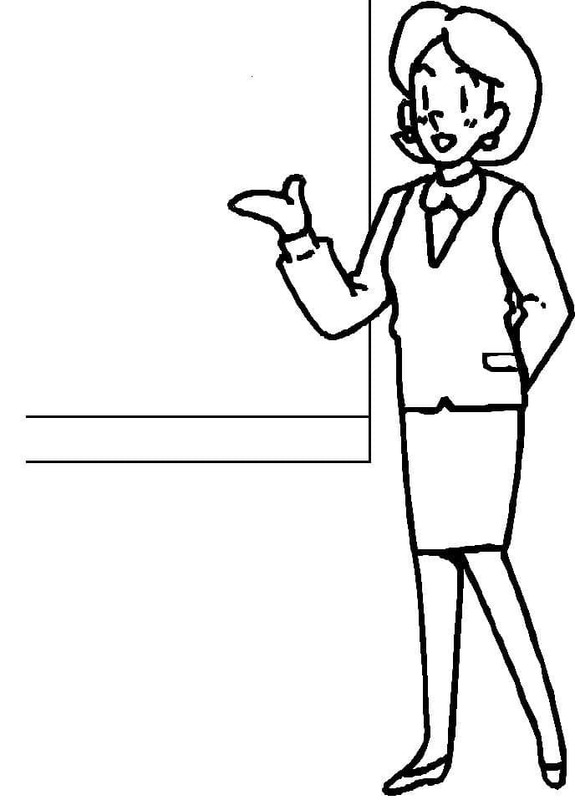 Desenhos de Professora grátis imprimível para crianças para colorir
