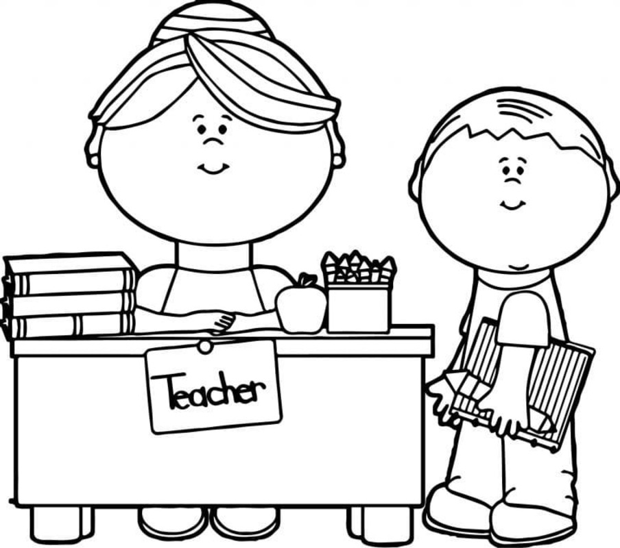 Desenhos de Professora gratuita para colorir