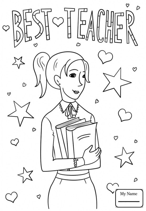 Desenhos de Professora impressão para colorir