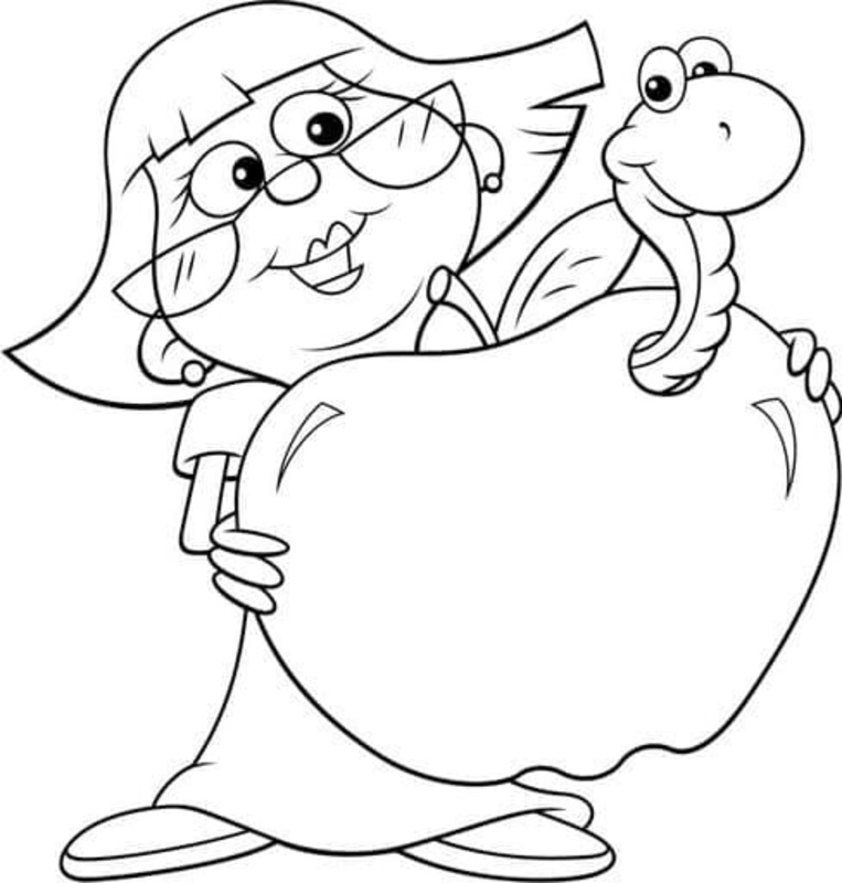 Desenhos de Professora para crianças para colorir
