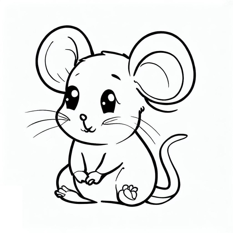 Desenhos de Rato 3 para colorir