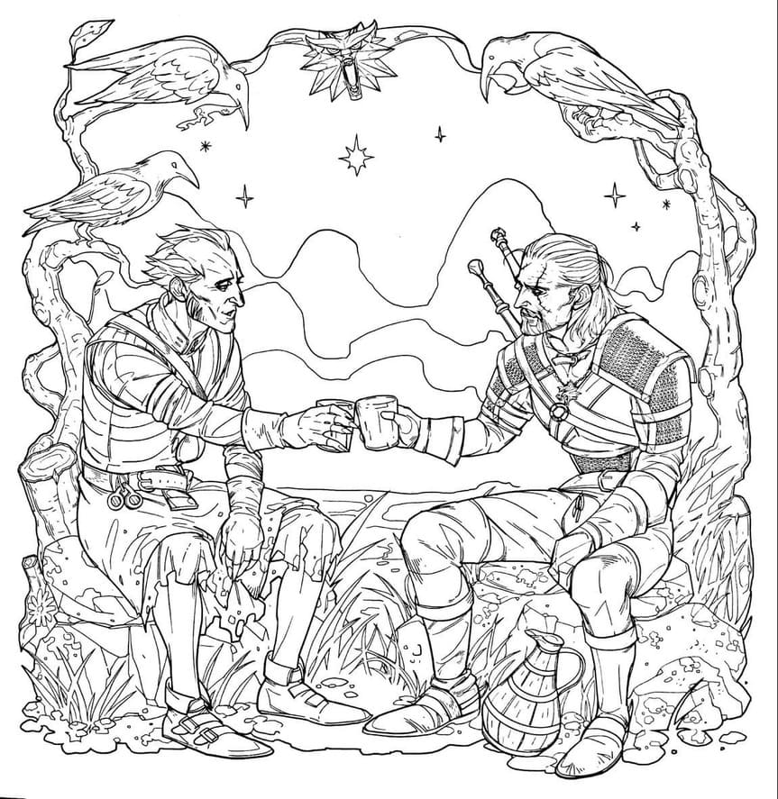 Desenhos de The Witcher gratuita para colorir
