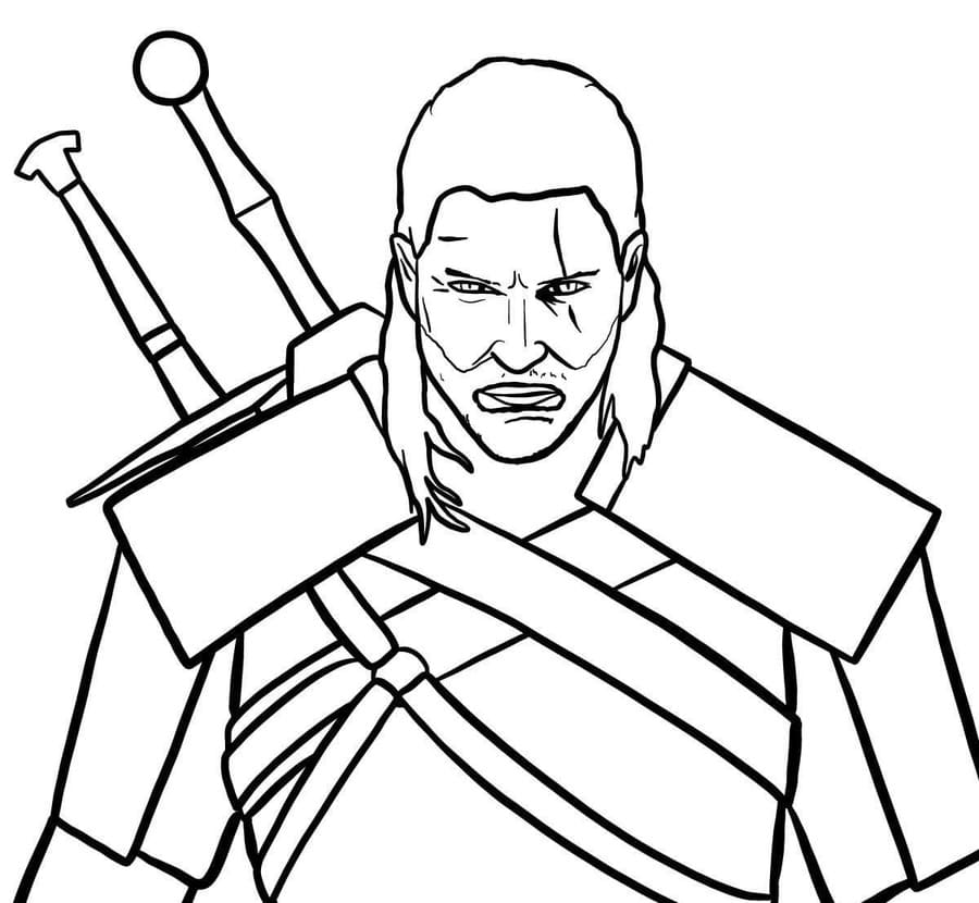 The Witcher Para Colorir