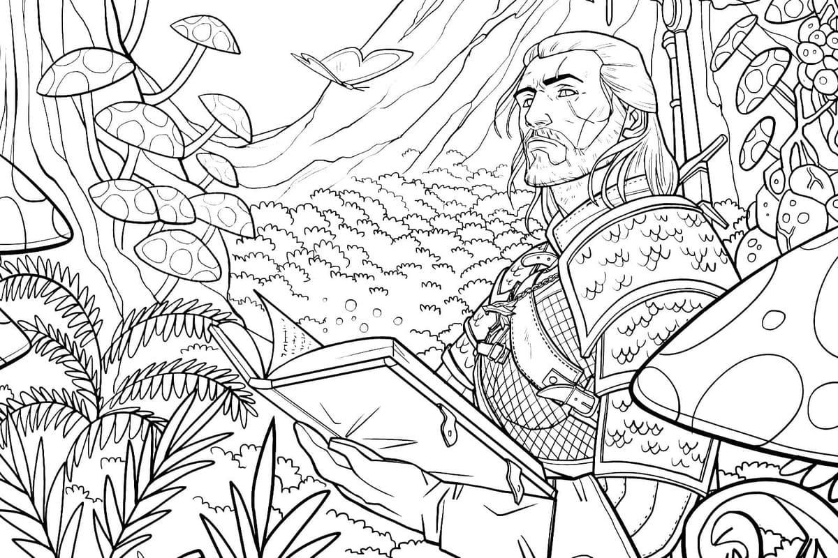 Desenhos de The Witcher impressão para colorir