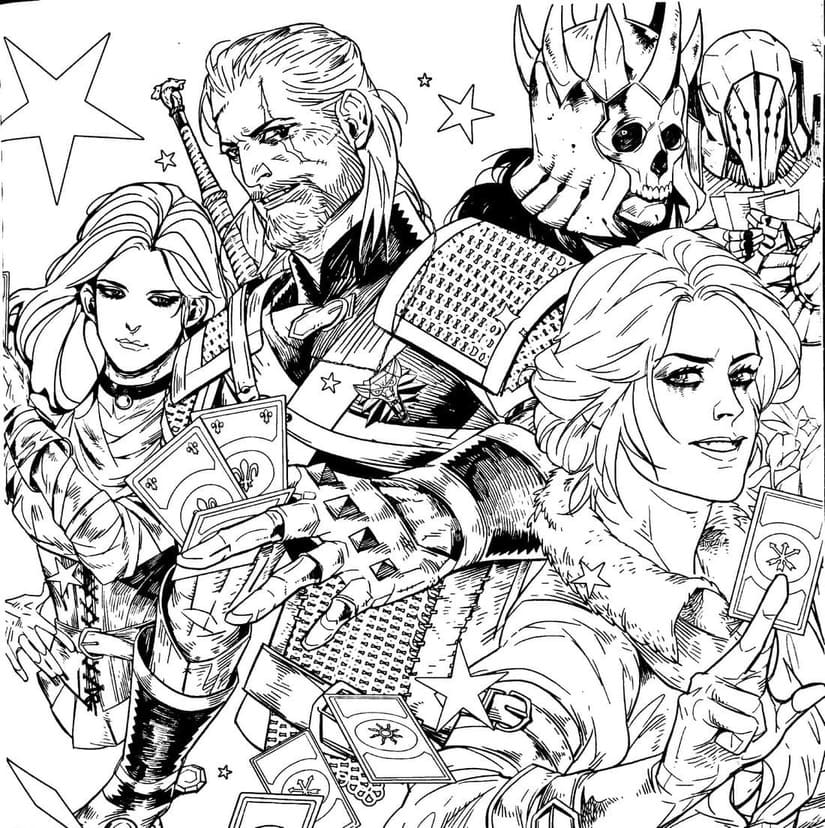 Desenhos de The Witcher imprimível para colorir