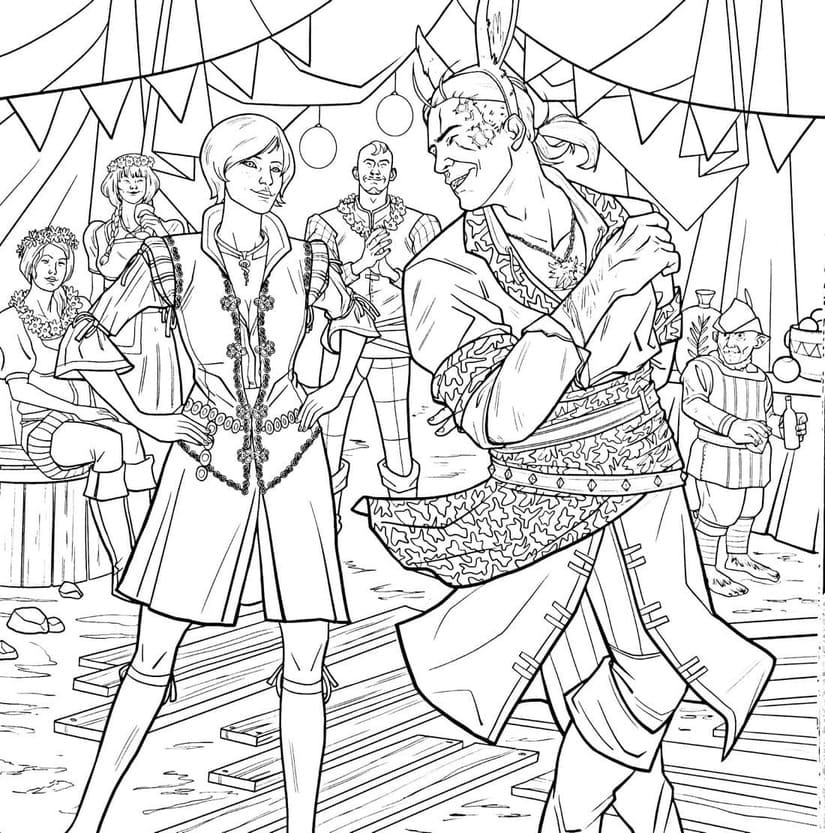 Desenhos de The Witcher simples em crianças para colorir
