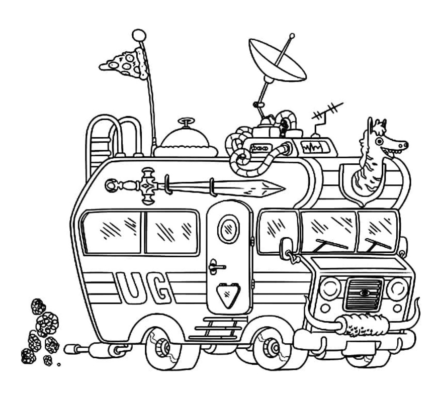 Desenhos de Titio Avô fácil em crianças para colorir