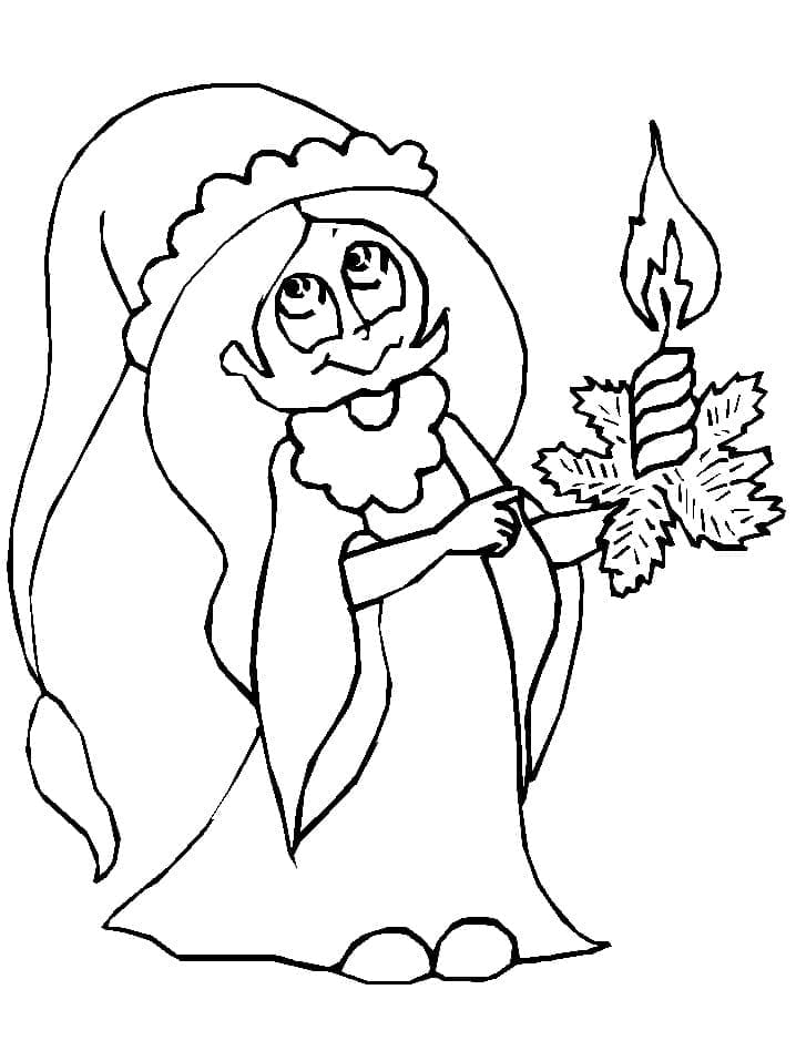 Desenhos de Velas de Natal simples grátis para colorir