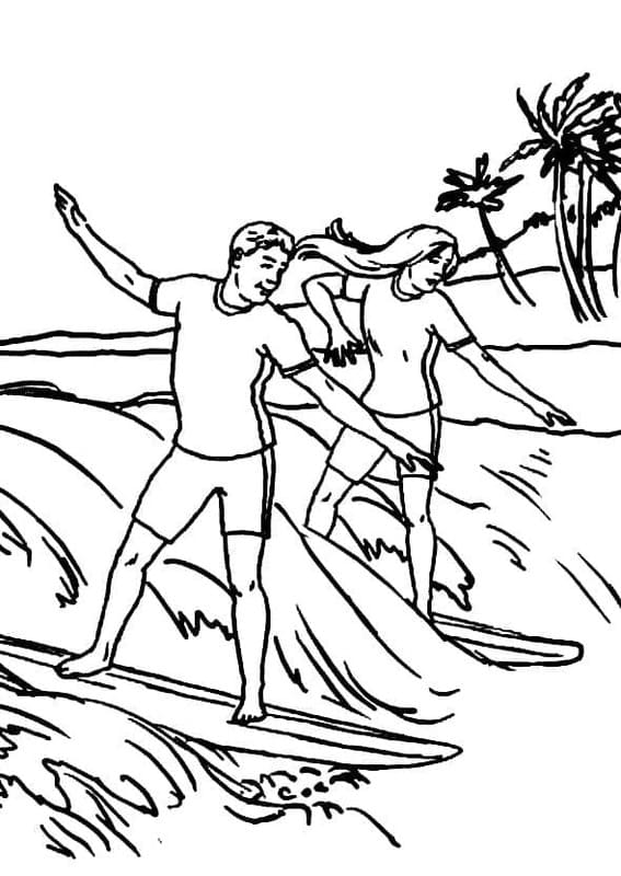 Surf Para Colorir