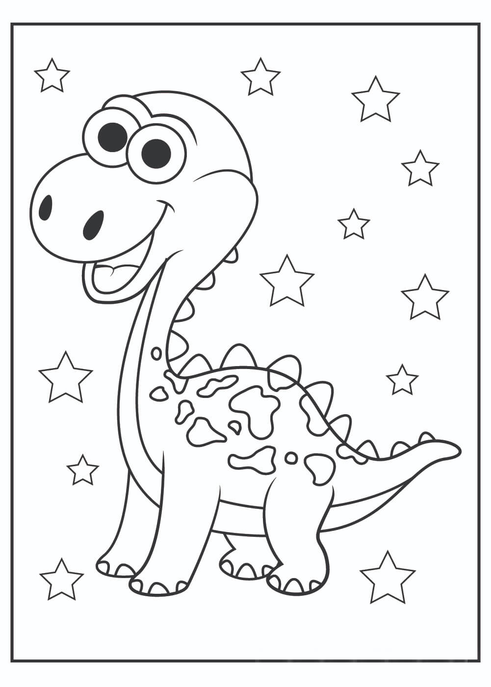 Fun Dinosaur With Star