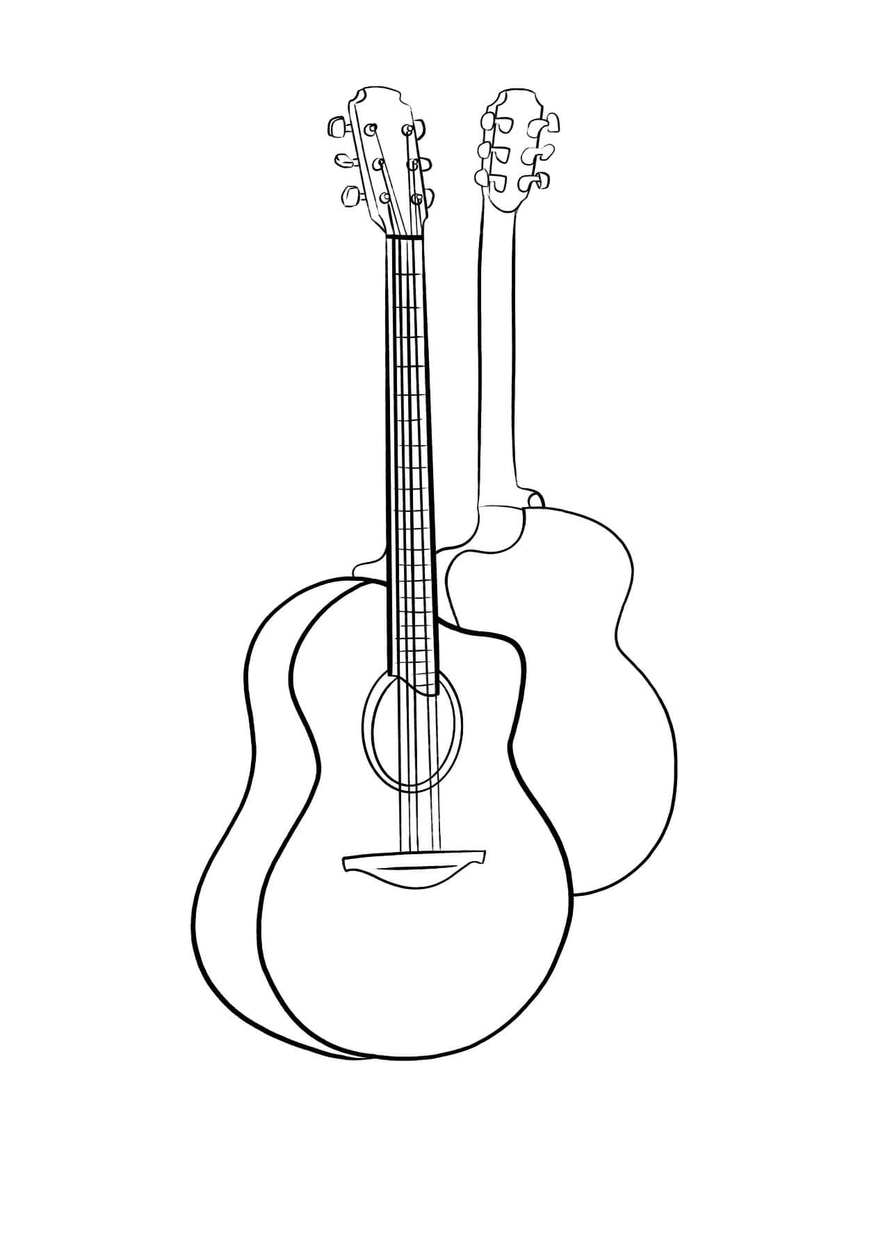 Guitar coloring pages