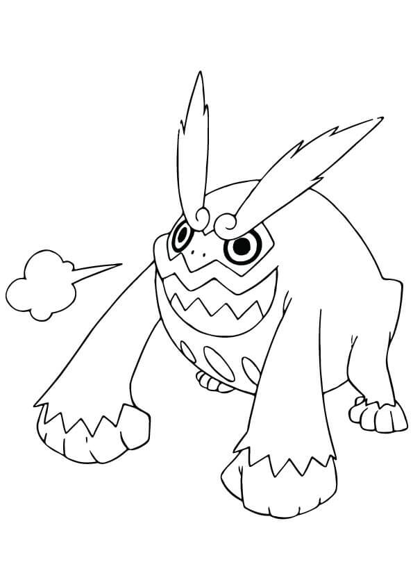 Angry Darmanitan coloring page