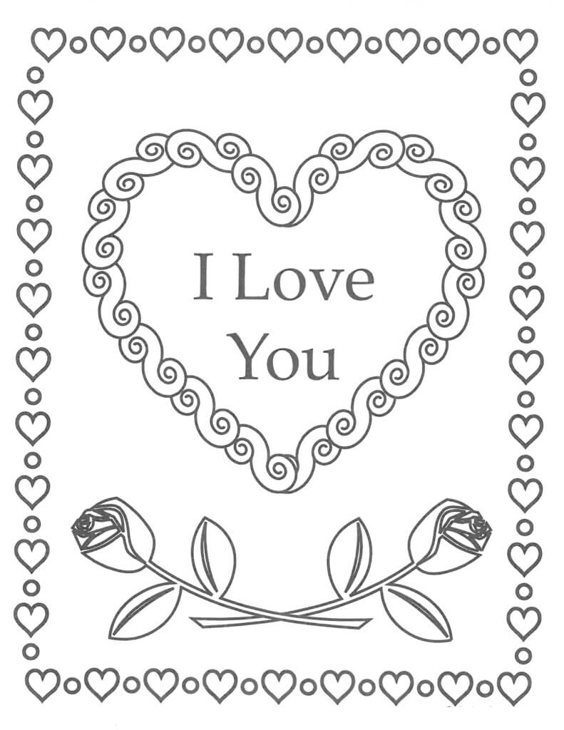 Awesome Valentine coloring page