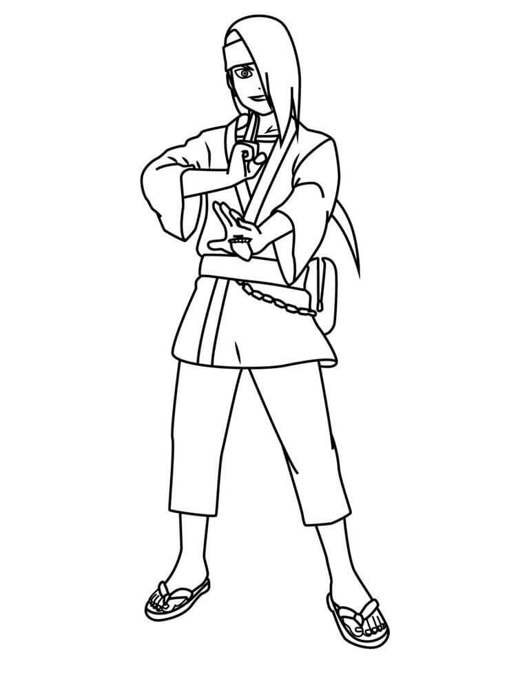 Basic Deidara coloring page