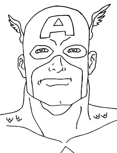 Comic Captain America Portrait