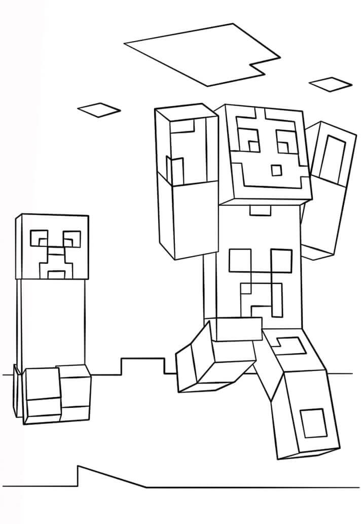 minecraft coloring pages spider