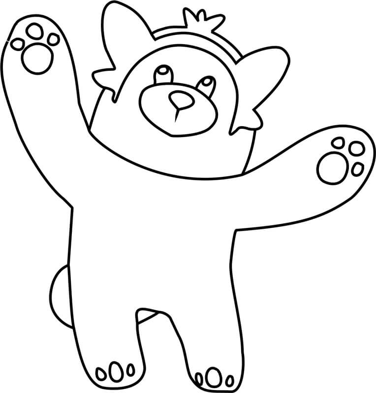 Cute Pokemon Bewear coloring page