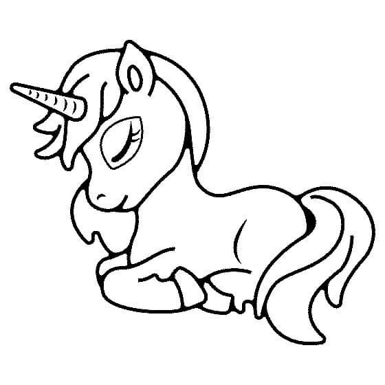 Drawing Unicorn coloring page