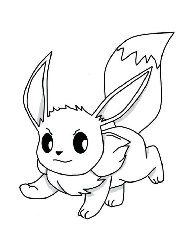 Eevee Short coloring page