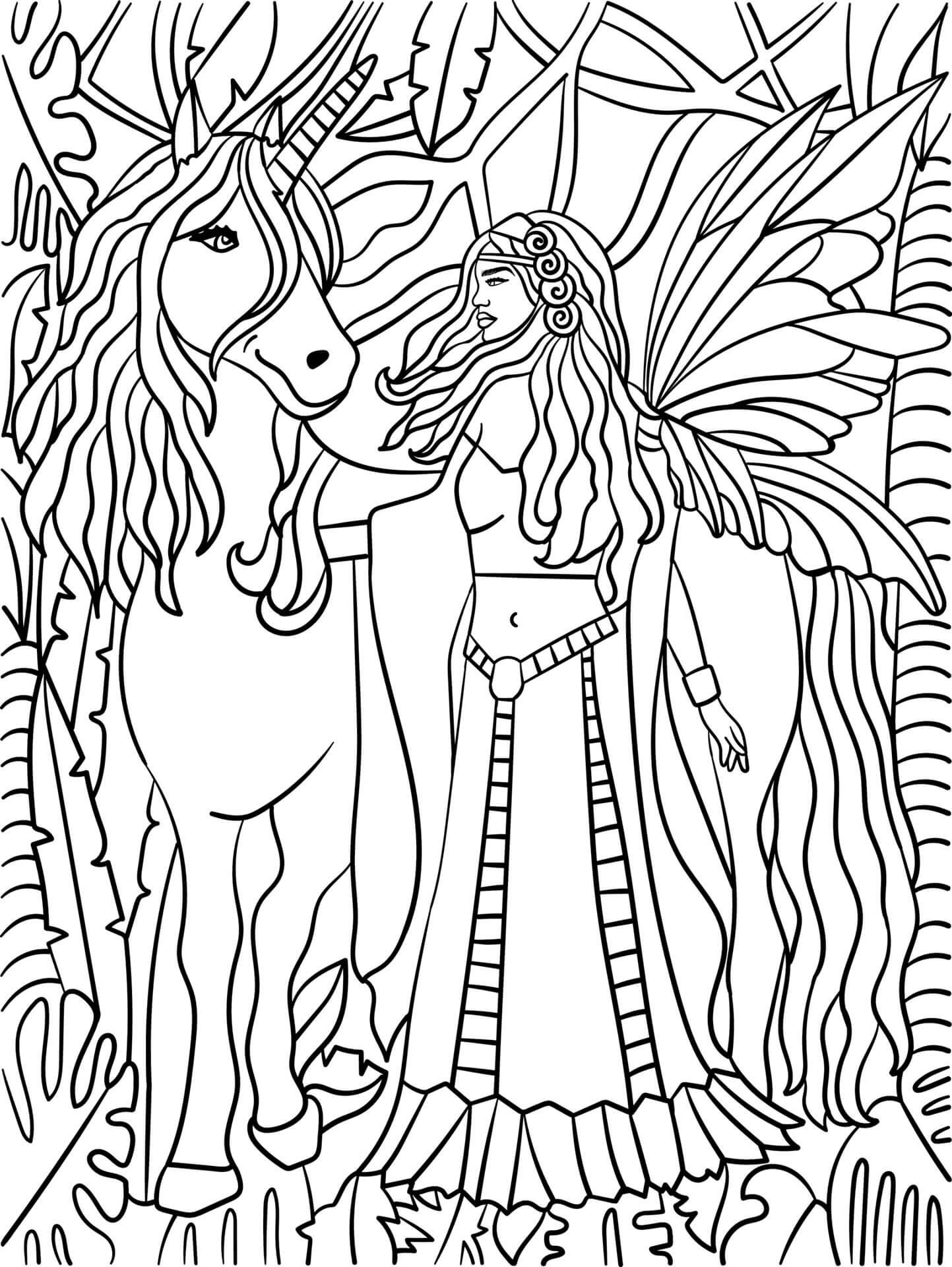 Fairy With Unicorn