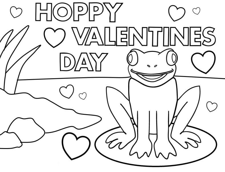 Frog in Happy Valentine's Day