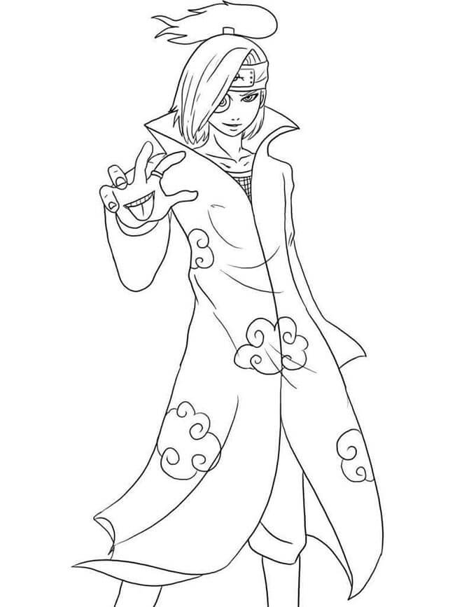 Good Deidara coloring page