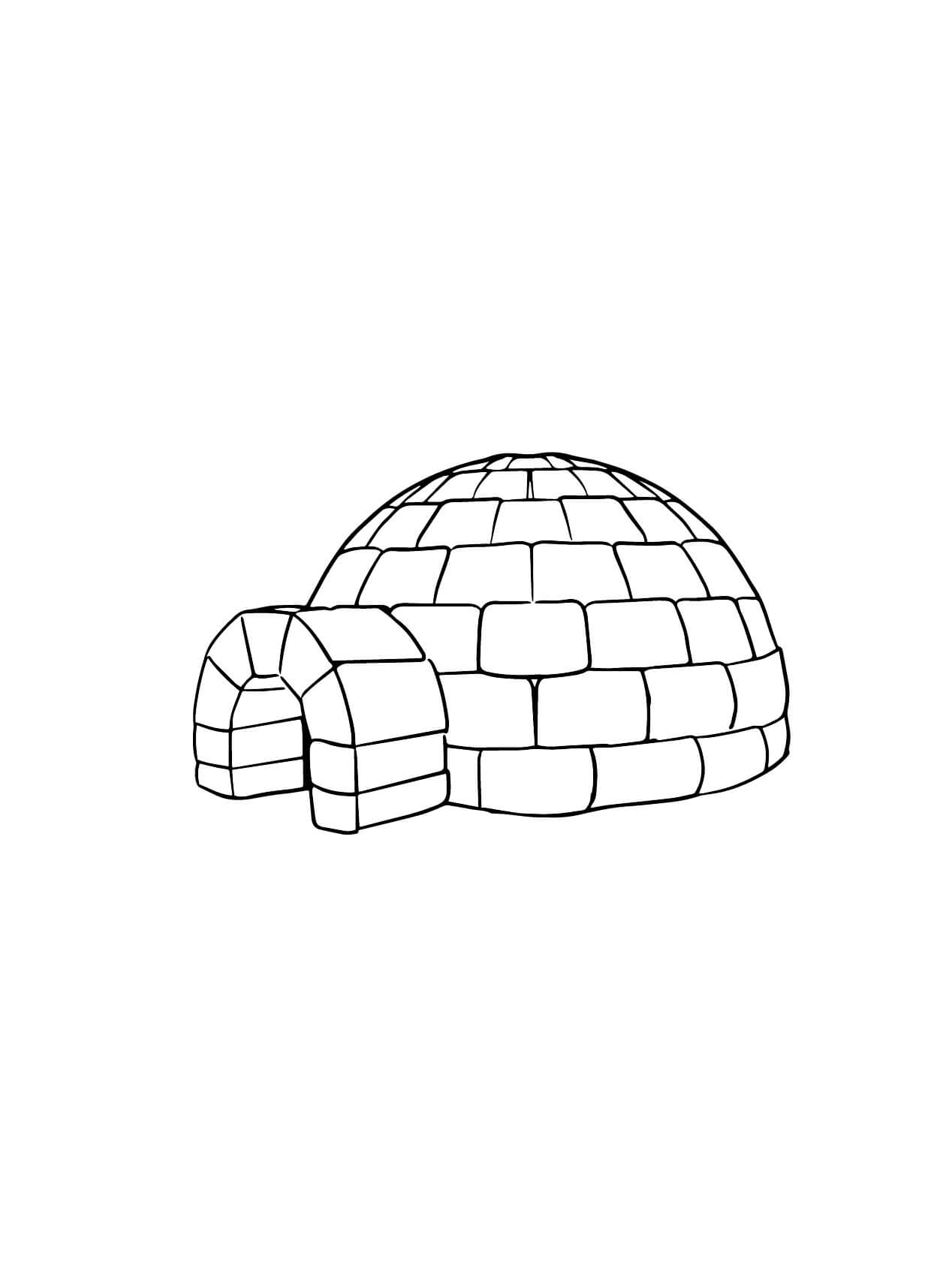 Good Igloo coloring page