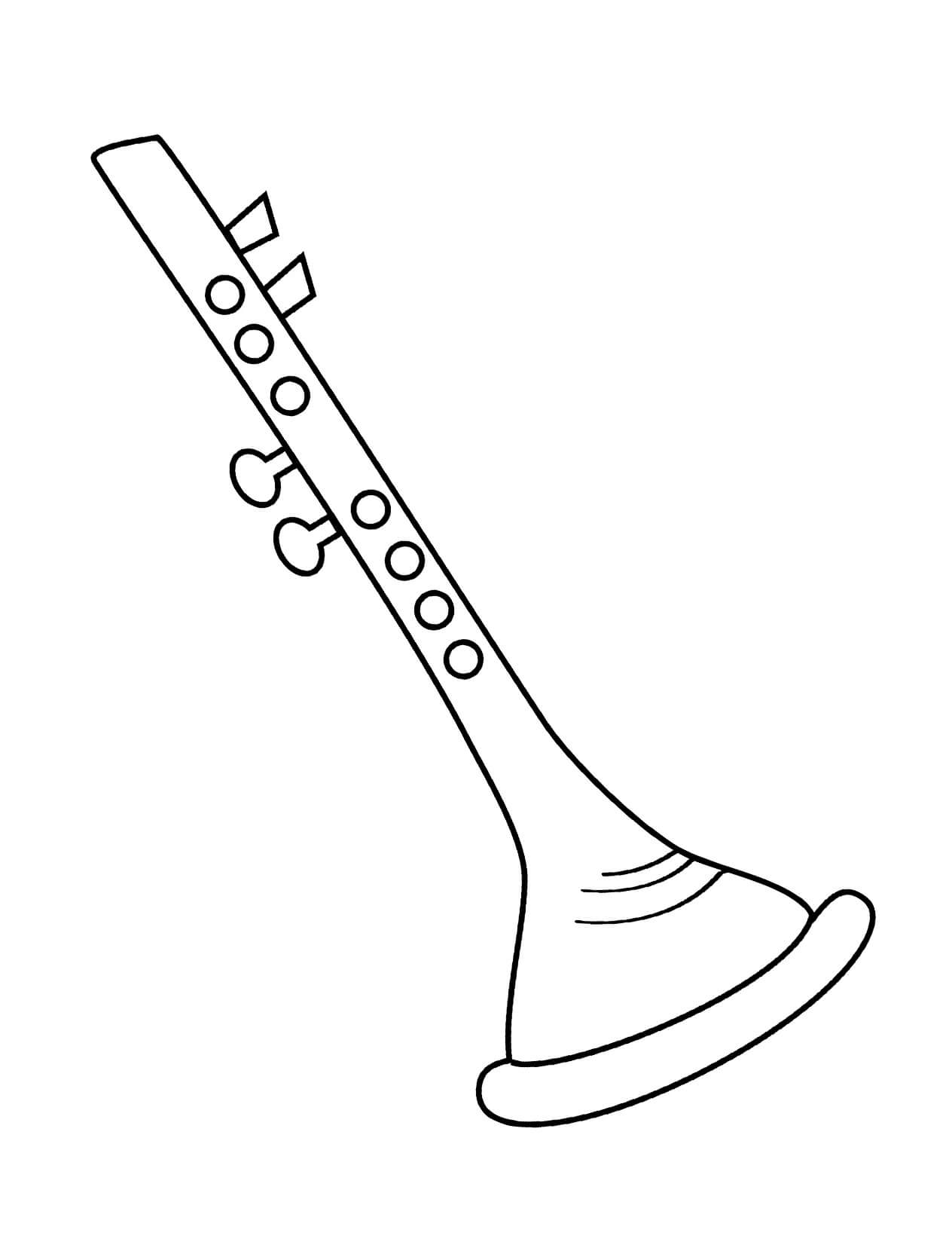 flute coloring page printable