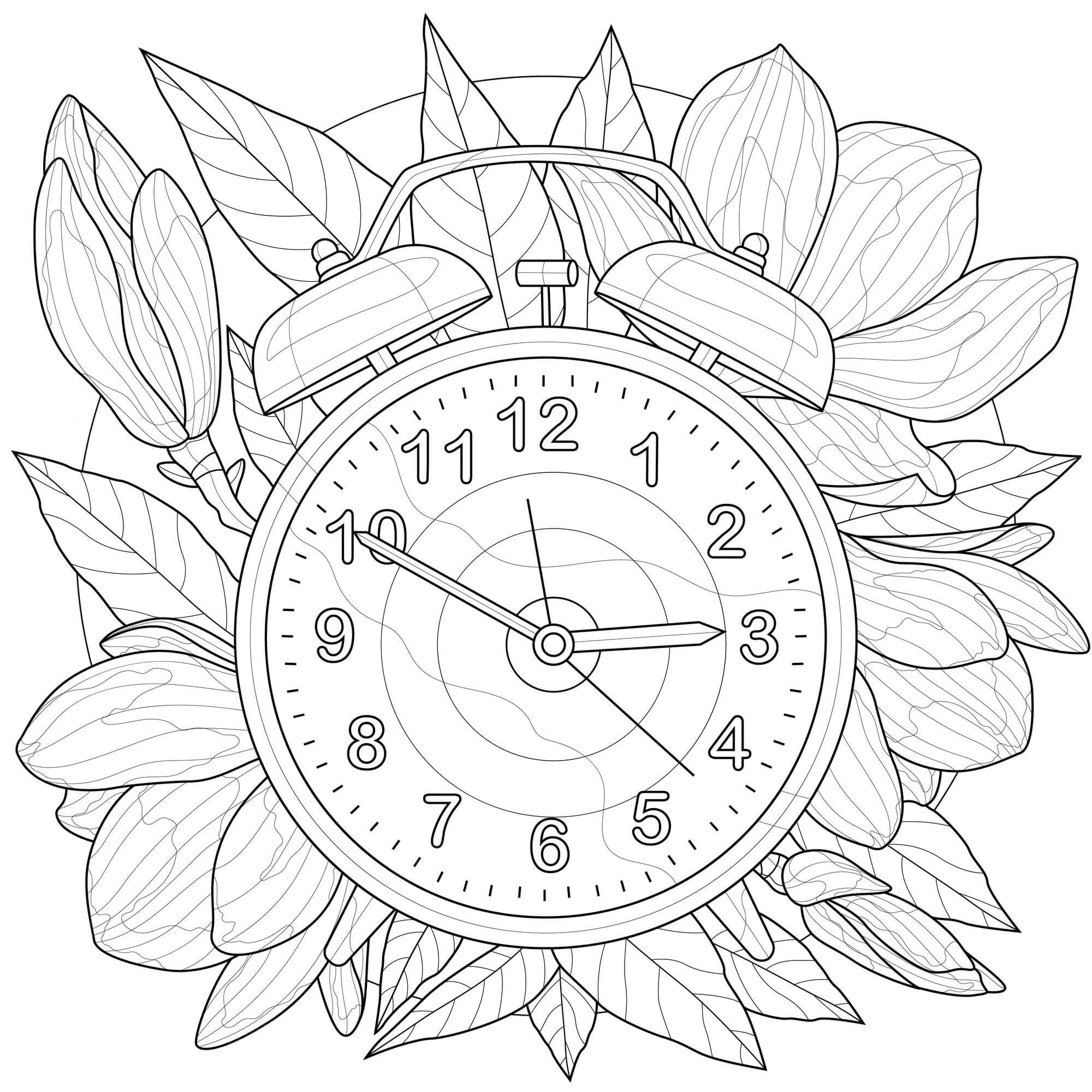 Leaves Clock