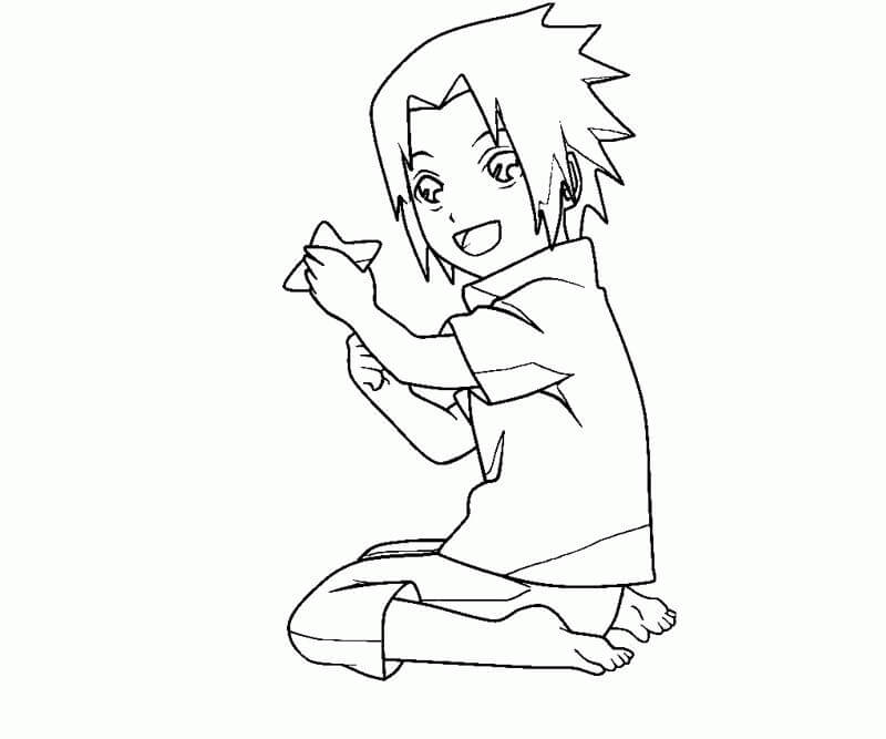 Petit Sasuke coloring page