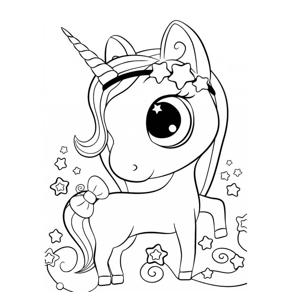 Lovely Unicorn coloring page