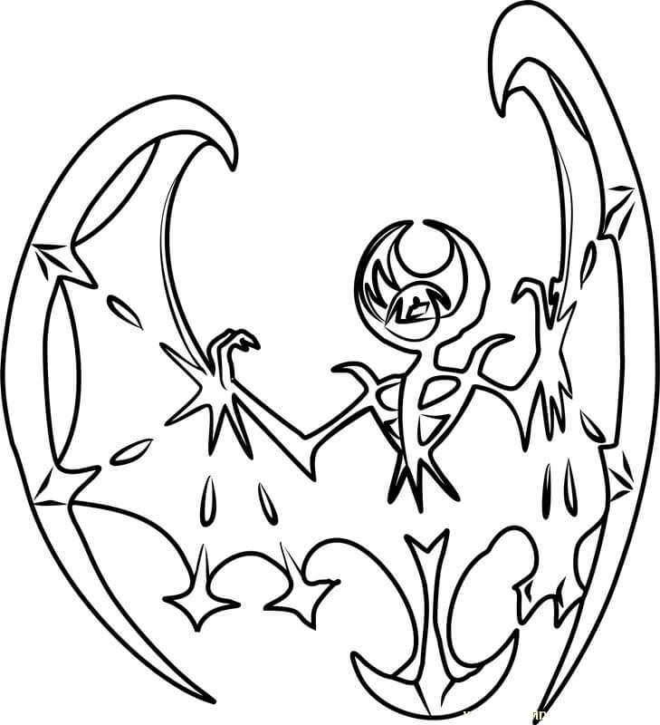 Lunala coloring page