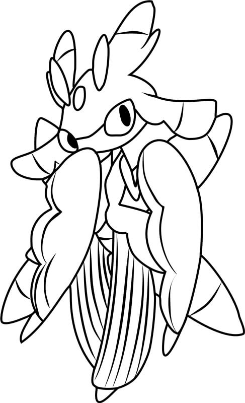 Lurantis Pokemon coloring page